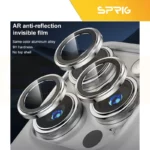 محافظ لنز دوربین اسپریگ مدل Ring metal-Super High quality مناسب برای گوشی موبایل اپل Iphone 17 Pro / 17 Pro max - Image 4