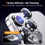 محافظ لنز دوربین پلاس مدل Ring Metal PL مناسب برای گوشی موبایل اپل iPhone 16 Pro / 16 Pro Max - Image 9