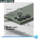 محافظ لنز دوربین گلستیک مدل Ring Metal مناسب برای گوشی موبایل سامسونگ Galaxy S22 Ultra - Image 3