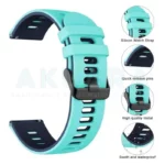 بند ساعت آکوآرا مدل Silicone 2C AK مناسب برای ساعت هوشمند گلوریمی M2 Max LTD سایز 22mm - Image 5