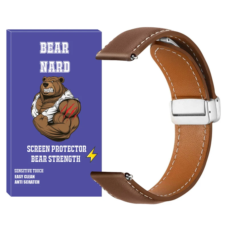 88b89d537828170967bb44c3d26413fcf74e9f3c_1751280487.webp بند برنارد مدل Mag Leather BR TW مناسب برای ساعت هوشمند ایمیکی SF1 / SF1E / SE1 / ST1 size 22mm - Image 1