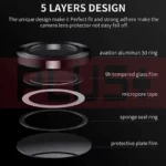 محافظ لنز دوربین پلاس مدل Ring-Metal-PL مناسب برای گوشی موبایل شیائومی Poco X6 - Image 2