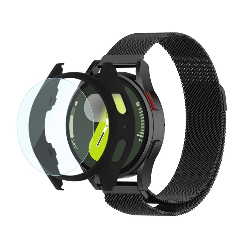 93568240494103c787820eeb3dd3f496611cc300_1752582550.webp بند آلتیمیت شیلد مدل Milan GRD مناسب برای ساعت هوشمند سامسونگ Galaxy Watch 4 44mm به همراه کاور - Image 1