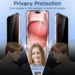 محافظ صفحه نمایش حریم شخصی آکوآرا مدل AKU pv2 مناسب برای گوشی موبایل اپل iPhone 16e بسته دو عددی - Image 9