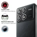 محافظ لنز دوربین رینگی هاپلایت مدل Diamond Protector HL مناسب برای گوشی موبایل شیائومی Poco F6 Pro - Image 4