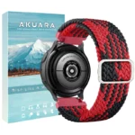 بند آکوآرا مدل RdBlk-Woven AK مناسب برای ساعت هوشمند میبرو A2 / C3 / X1 / A1 / Lite 2 سایز 22mm