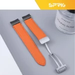 بند اسپریگ مدل Leather Mag-BK ORG مناسب برای ساعت هوشمند سامسونگ Galaxy Watch 4 40mm / Watch 4 44mm / Watch 4 Classic 42mm / Watch 4 Classic 46mm - Image 7