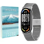 بند ساعت آکوآرا مدل Milanese SG مناسب برای مچ‌بند هوشمند شیائومی Mi Band 9