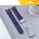 بند اسپریگ مدل Leather Mag-BK ORG مناسب برای ساعت هوشمند سامسونگ Galaxy Watch 4 40mm/4 44mm/5 40mm/5 44mm/6 40mm/6 44mm/7 40mm/7 44mm - Image 8