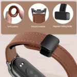 بند آلتیمیت شیلد مدل Leather MGN مناسب برای ساعت هوشمند شیائومی  Mi Band 10 12mm - Image 7