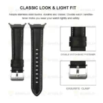 بند آلتیمیت شیلد مدل Leather SM BK مناسب برای ساعت هوشمند سامسونگ Galaxy Watch 7 Ultra 47mm - Image 4