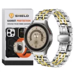 بند آلتیمیت شیلد مدل 7Row SLV 2C BTN مناسب برای ساعت هوشمند سامسونگ Galaxy Watch 6 Classic 47mm