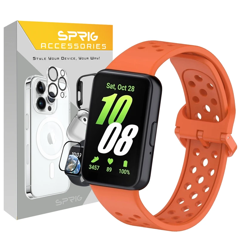 e163cdc8c8d3148e270e14b73563706ff2f3615a_1754817345.webp بند اسپریگ مدل Special NK مناسب برای ساعت هوشمند سامسونگ Galaxy Fit 3 30mm - Image 1