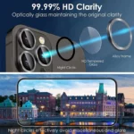 محافظ لنز دوربین شیپ مدل Ring Metal SH مناسب برای گوشی موبایل اپل iPhone 16 Pro / 16 Pro Max - Image 10