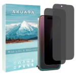 محافظ صفحه نمایش حریم شخصی آکوآرا مدل AKU pv2 مناسب برای گوشی موبایل اپل iPhone 16e بسته دو عددی