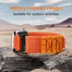 بند آلتیمیت شیلد مدل Nylon Cross مناسب برای اپل واچ 42/44 میلی متری سری 1/2/3/4/5/6/SE/SE2/SE3 - Image 9