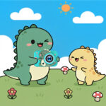 دوربین عکاسی کودکان مدل Cute Dinosaur - Image 7